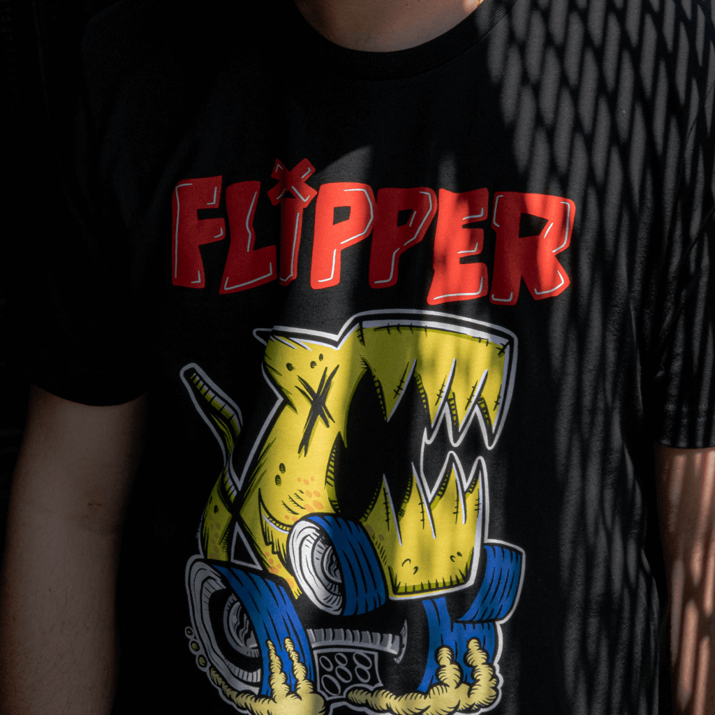 Flipper Monster Truck Tee Hoodie, Sweatshirt | PureTeeCo.com (Image 4)