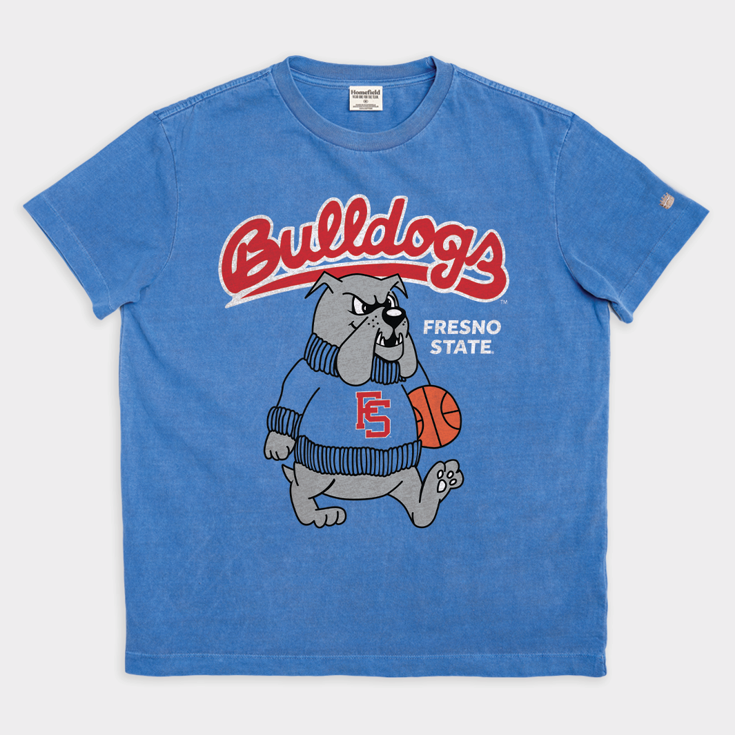 Fresno State Bulldogs Vintage Heavyweight Tee Hoodie, Sweatshirt | PureTeeCo.com (Image 1)