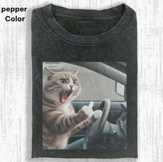 FUCK U CAT T-SHIRT, Beautiful and Adorable Cat Shirt, FUNNY CUTE, funny shirts for women, Womenswear Cotton Top Streetwear Tshirt
