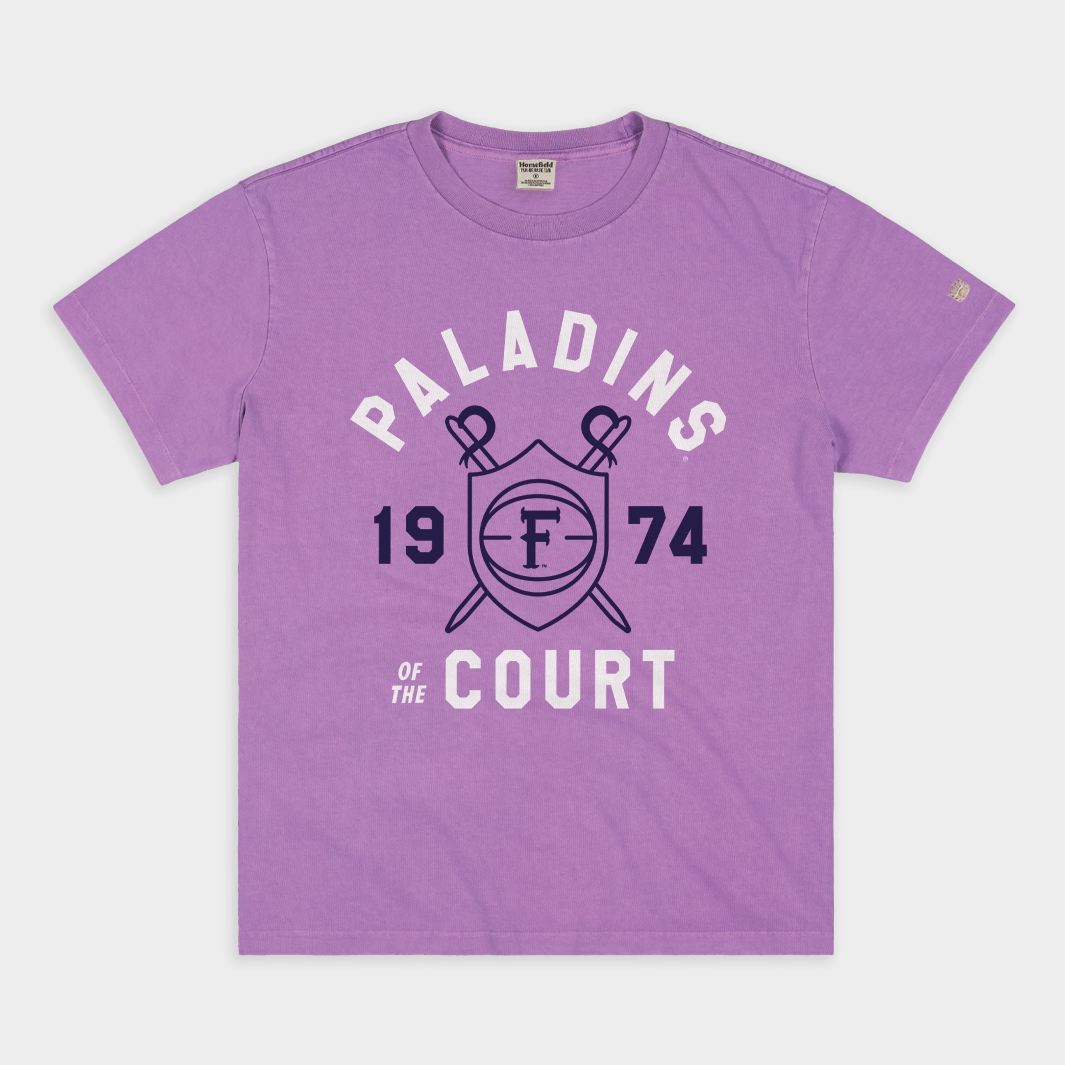 Furman Paladins of the Court Vintage Heavyweight Tee Hoodie, Sweatshirt | PureTeeCo.com
