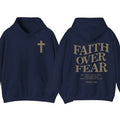 Faith Over Fear 2 Sided Hoodie, Christian Hoodie For Women And Men, Trendy Shirt Sweatshirt | PureTeeCo.com