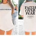 Faith Over Fear Christian Shirt ,Christian  sweater and Hoodie Sweatshirt | PureTeeCo.com