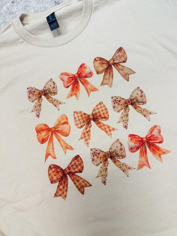 Fall Bows Graphic Top T-Shirts, Hoodie, Sweatshirt | PureTeeCo.com