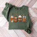Fall Coffee Sweatshirt for Women, Thanksgiving Sweater, Fall Crewneck Pumpkin Spice Sweatshirt Cotton Womenswear...