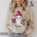 Fall Cozy Ghost Shirt, Cute Autumn Ghost Comfort Colors Shirt, Fall Winter Cozy Ghost Shirt, Ghost Christmas Sweatshirt...