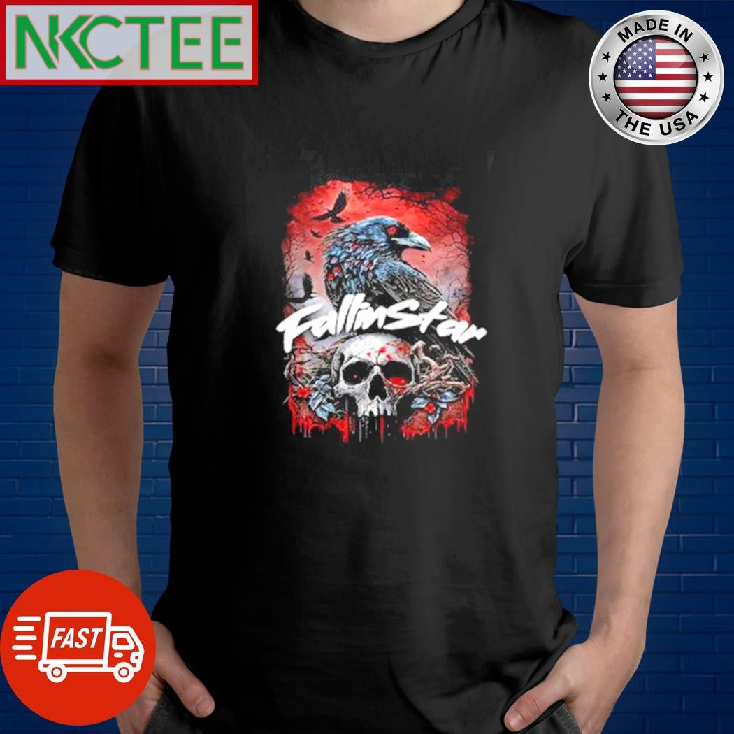 Fallin Star skulls raven shirt