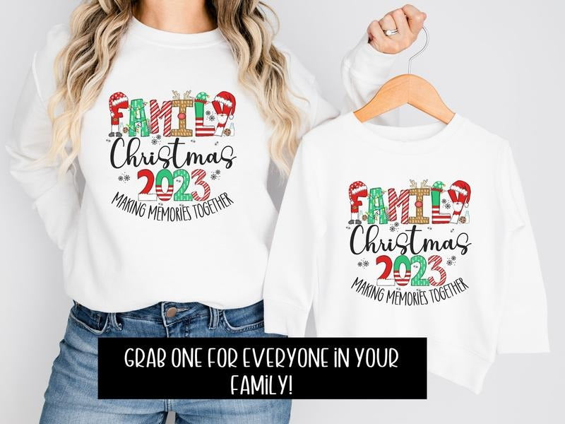 Family Christmas 2023 Sweatshirt T-Shirts, Hoodie | PureTeeCo.com