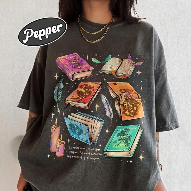 Fan Of ACOTAR Series T-Shirt, The Bat Boys Shirt, Velaris Book Lover T Shirt, SJM Inspired Tee, Gift For Bookish, Cotton...