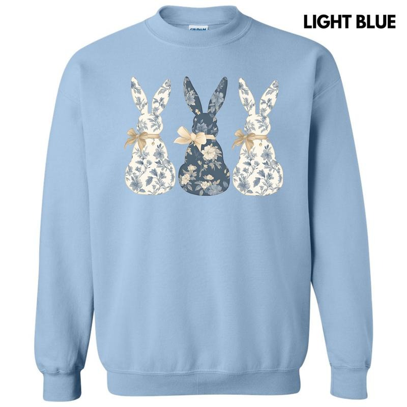 Fancy Floral Bunny Trio Sweatshirt 'NLB' T-Shirts, Hoodie | PureTeeCo.com