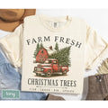 Farm Fresh Christmas Trees Shirt, Rustic Farmhouse Pickup Truck Christmas Shirt, Cute Christmas Shirt, Winter Holiday...