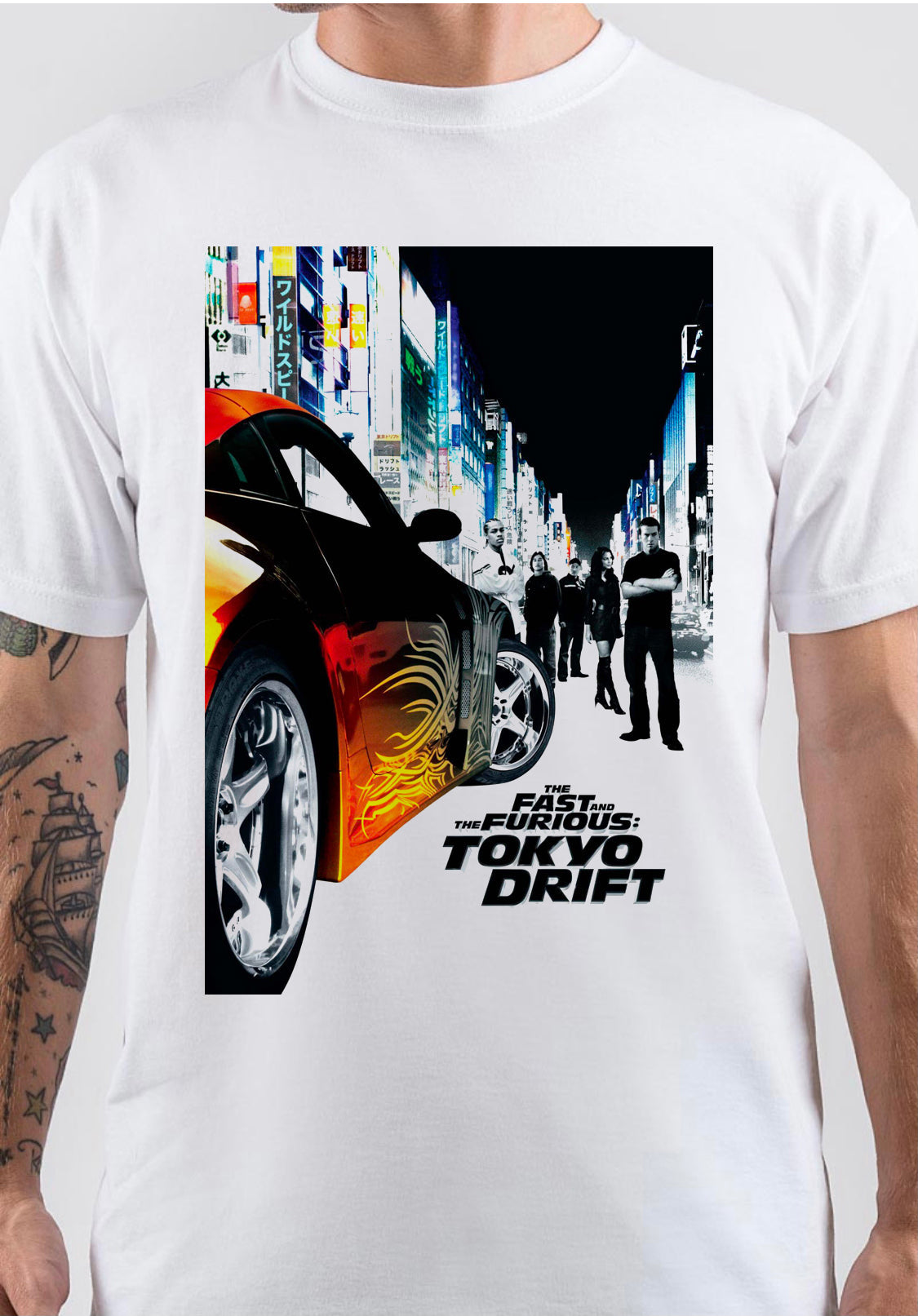Fast & Furious Tokiyo Drift White T-Shirt Hoodie, Sweatshirt | PureTeeCo.com