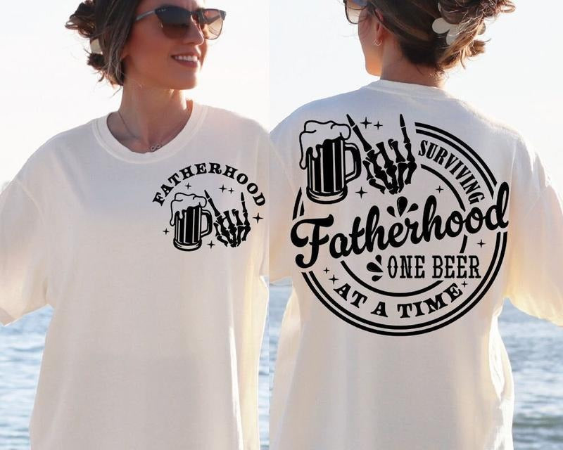 Father's Day Gifts Surviving Fatherhood One Beer At A Time T Shirt Hoodie Sweater Father's Day Gift Funny Dad Birthday...