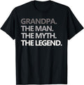Father's Day T-Shirt, Gifts For Dad, Grandpa The Man The Myth The Legend Men Gift Father's Day T-Shirt Menswear Top...