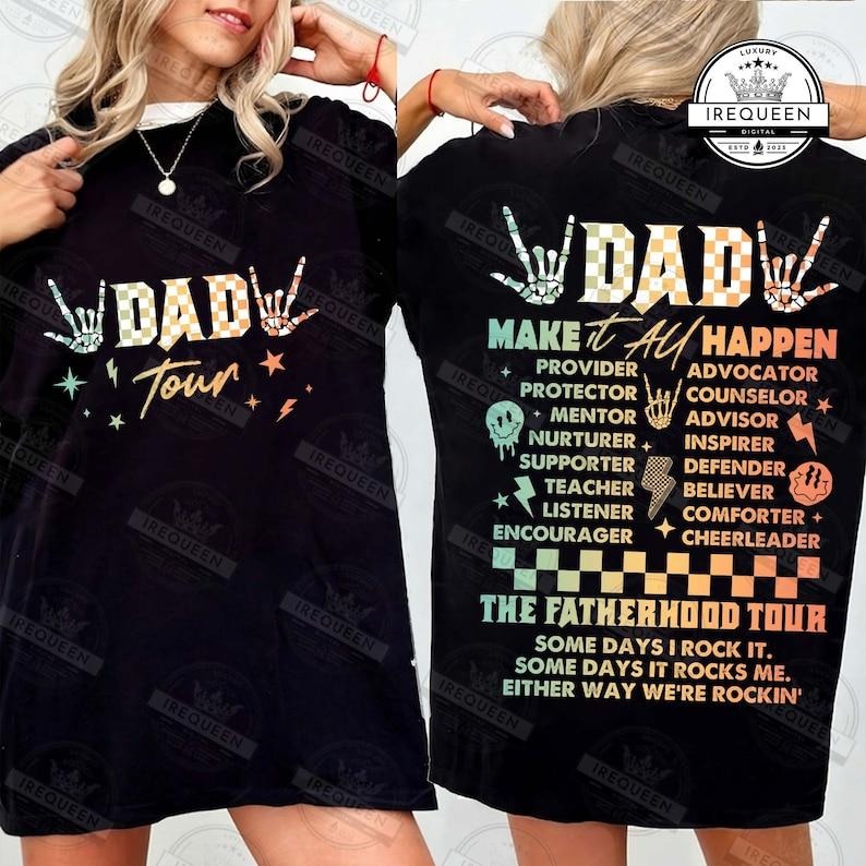 Fatherhood Tour , Dad Life , Fathers Day Gift, Funny Fatherhood , Dad Rock Tour , Sometimes I Rock It T-Shirts, Hoodie,...