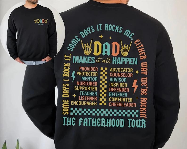 Fatherhood Tour , Sometimes I Rock It Sometimes It Rocks Me , Dad Life Png, Fathers Day Gift, Funny Fatherhood , Dad Rock...