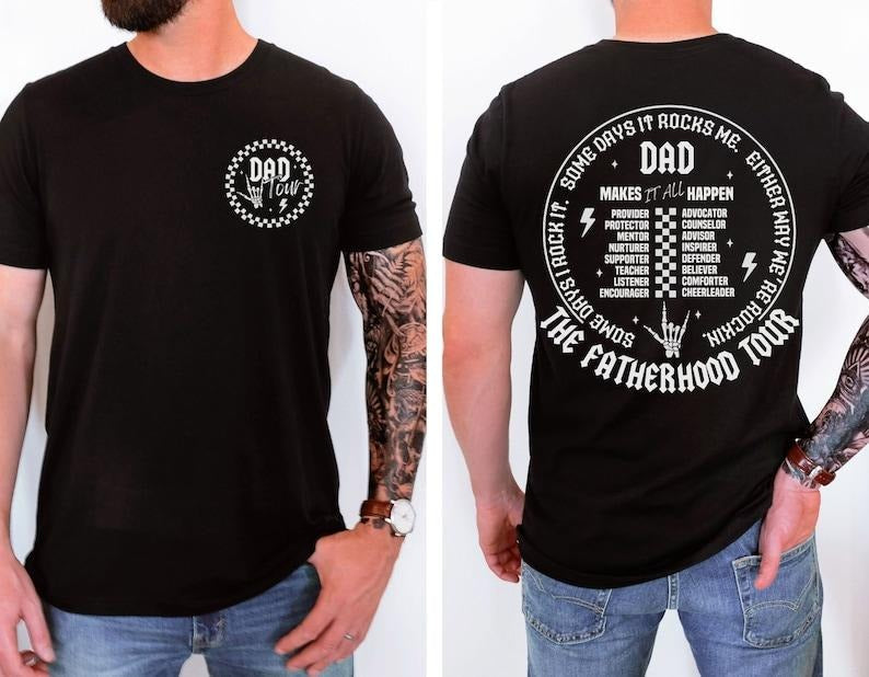 Fatherhood Tour, Sometimes I Rock It Sometimes It Rocks Me Shirt, Dad Life Shirt, Fathers Day Gift, Funny Fatherhood...
