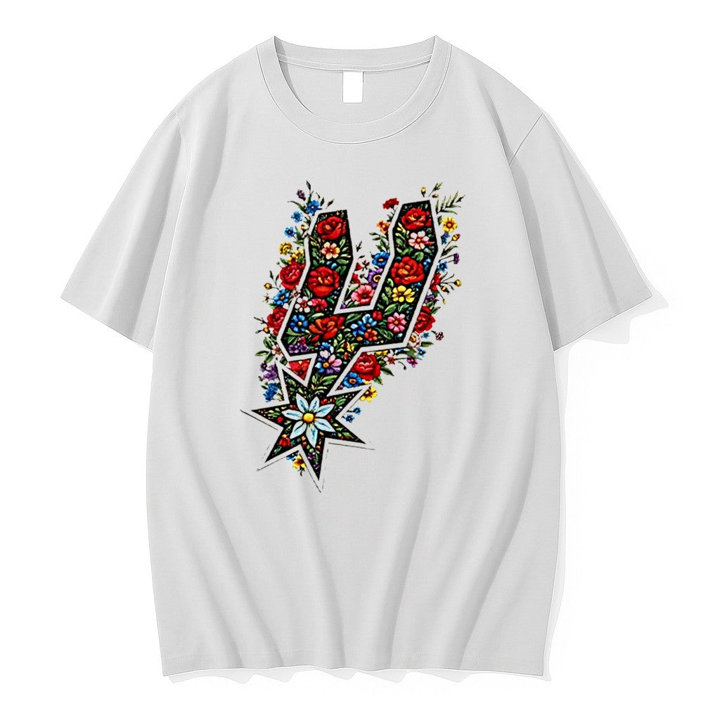 Faux Floral Spurs San Antonio Basketball Tee Tshirts Sweater Hoodie Jpg