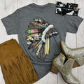 Feather Leopard Serape Graphic Tee Hoodie, Sweatshirt | PureTeeCo.com