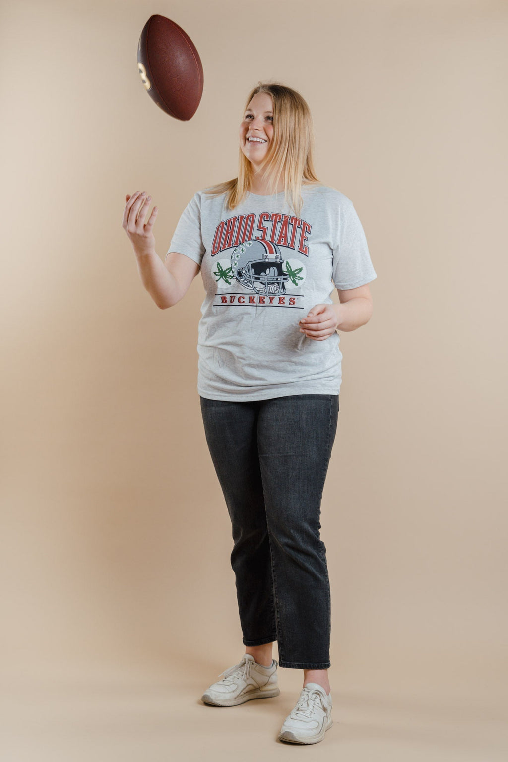 Ohio State Helmet Sticker Tee Style001 Hoodie, Sweatshirt | PureTeeCo.com (Image 2)
