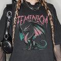 Feminism Dragon Fantasy T Shirt, Death Metal Feminist T-Shirt, Feminist Retro Graphic Tee, Women Empowerment Vintage...