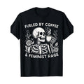 Feminist Coffee Lover's Dream: 100% Cotton T-Shirt with Geometric Print