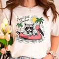 Feral Girl Summer Raccoon Shirt, Funny Meme Raccoon TShirt, Funny Raccoon Tee, Feral Summer Shirt, Cowgirl Shirt, Unisex...