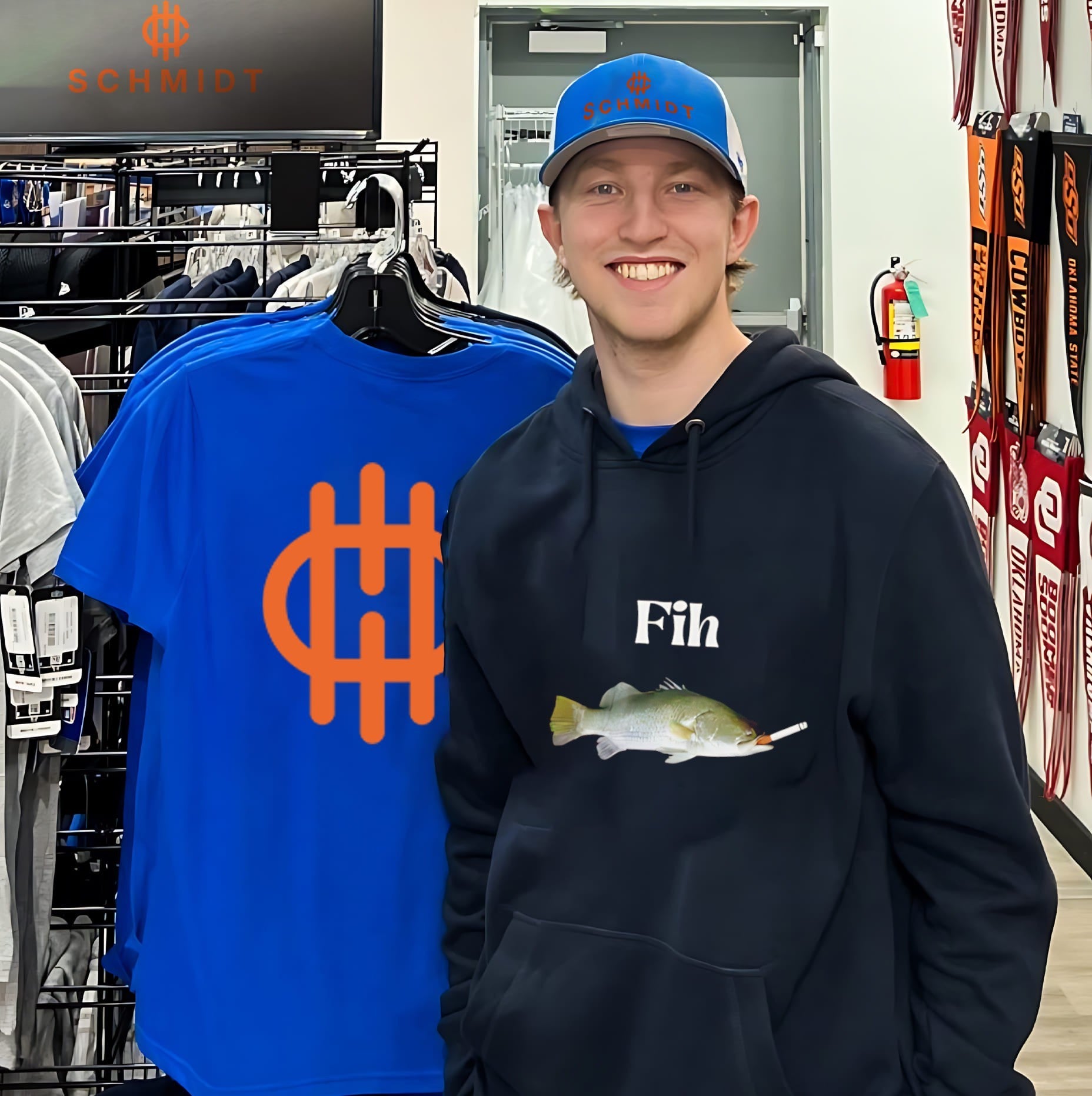 Fih Fish smoking shirt