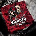 Find Beauty in the Pain Red & Black Tie Dye Crewneck Sweatshirt T Shirt or Hoodie Pullover Punk Rocker Alt Grunge Goth...
