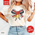 Firefighter Coquette Bow Shirt Comfort Colors, Cute Women's Shirt, Trendy Bow Tee Hoodie, Sweatshirt | PureTeeCo.com