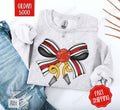 Firefighter Coquette Bow Sweatshirt, Bow Crewneck, Cute Women's Sweater T-Shirts, Hoodie | PureTeeCo.com