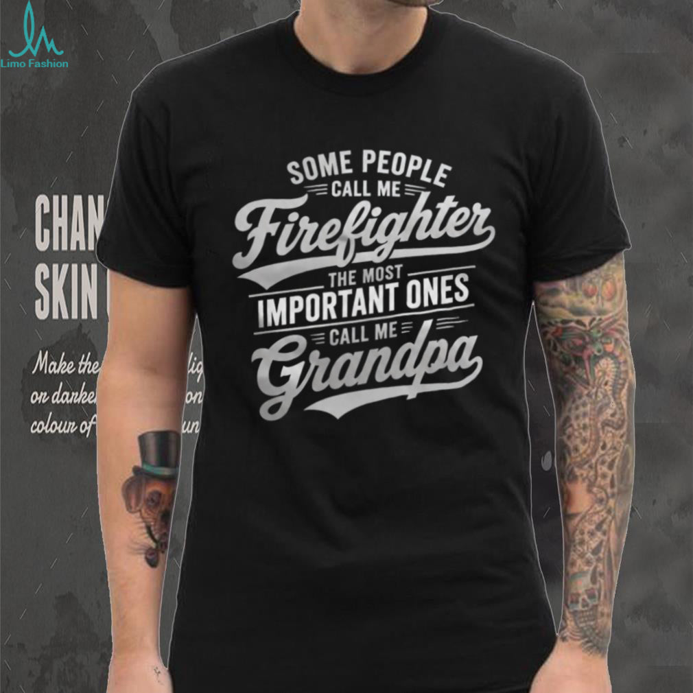 Firefighter Grandpa Fire Department Hero Family Shirt