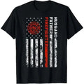 Firefighter Husband Father Fireman Fathers Day gift for Dad T-Shirt Made in USA Hoodie, Sweatshirt | PureTeeCo.com