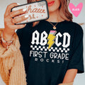 First Grade Rocks Teacher Shirt Gift for Teacher, Back to School Shirt Hoodie, Sweatshirt | PureTeeCo.com