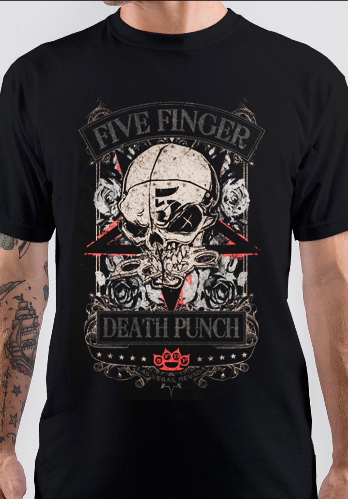 Five Finger Death Punch Skull T-Shirt Style001 Hoodie, Sweatshirt | PureTeeCo.com