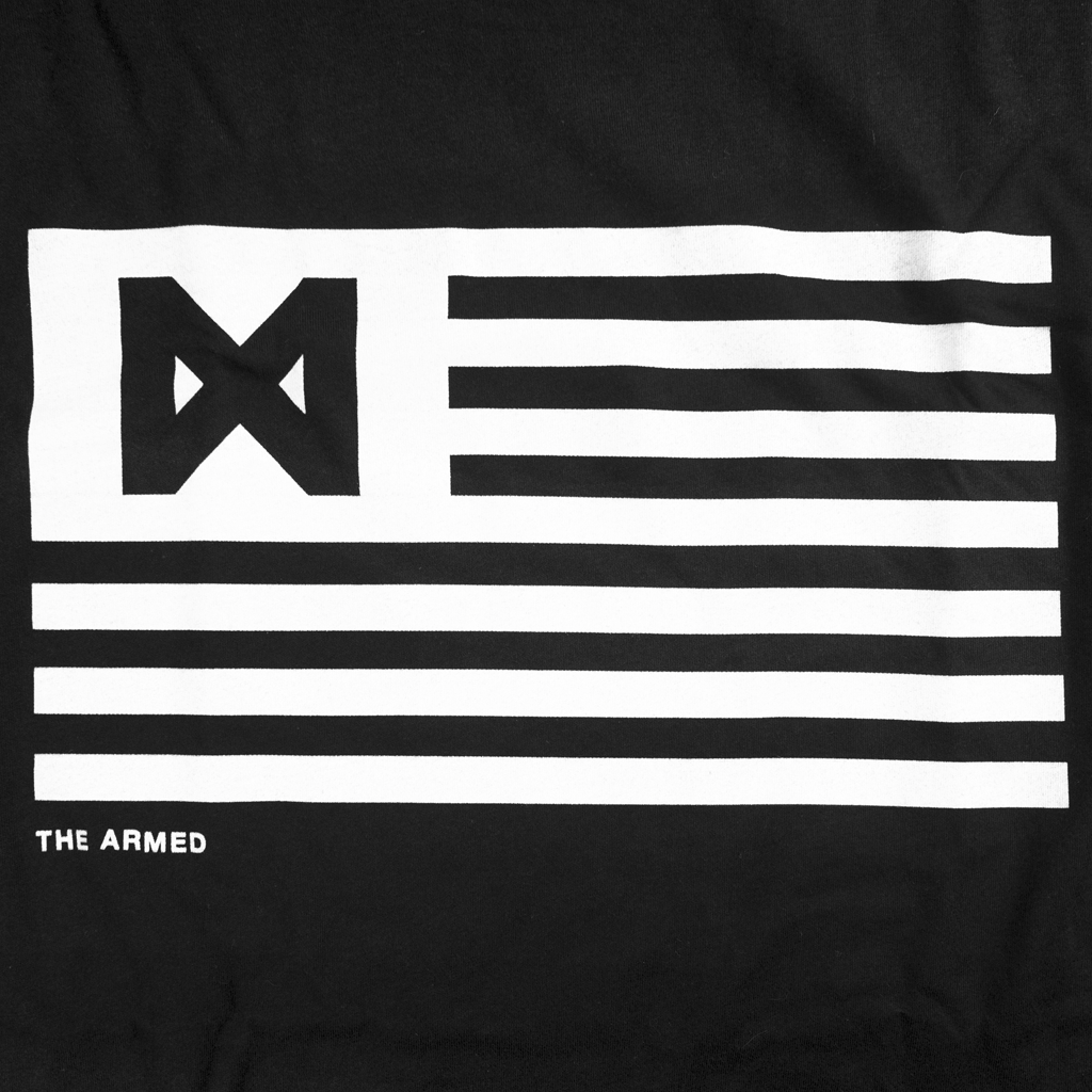 Flag Black T-Shirt Hoodie, Sweatshirt | PureTeeCo.com (Image 2)