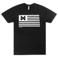 Flag Black T-Shirt Hoodie, Sweatshirt | PureTeeCo.com (Image 1)