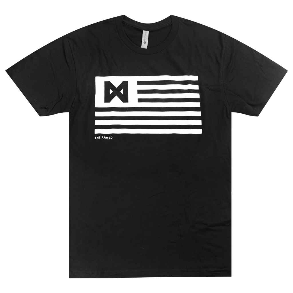 Flag Black T-Shirt Hoodie, Sweatshirt | PureTeeCo.com (Image 1)