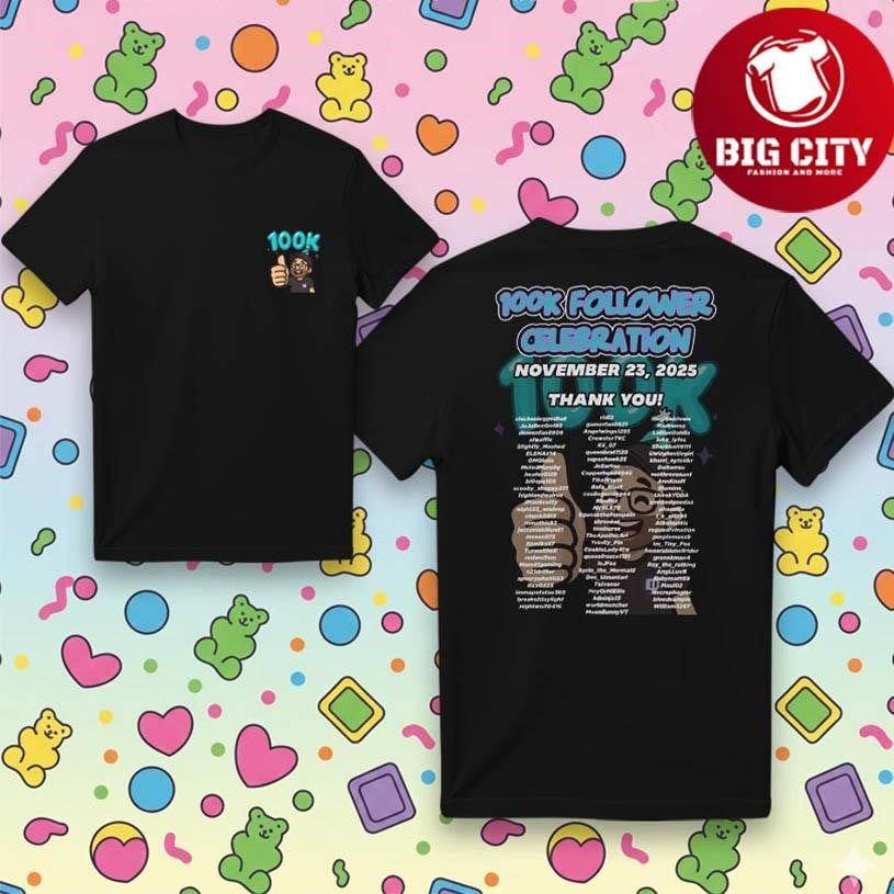 Flashforce 100K Follower Celebration Two Sided Shirt