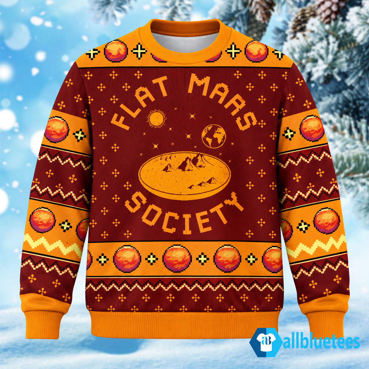 Flat Mars Society Ugly Christmas Sweater