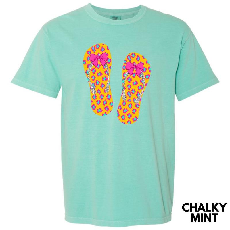 Flip Flop Cheetah Summer Comfort Colors T-Shirt 'NLB' Hoodie, Sweatshirt | PureTeeCo.com