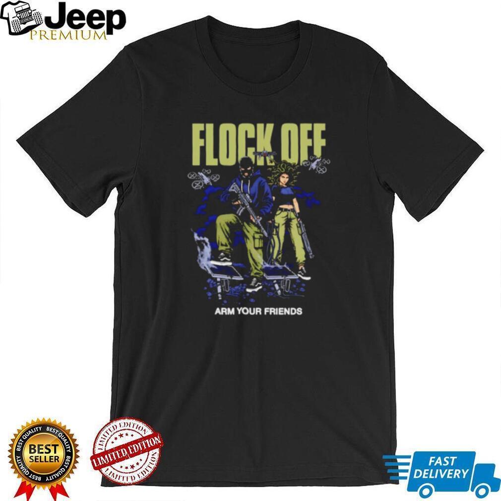 Flock Off Arm Your Friends Medusa and Soldier Tactical shirt