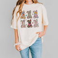 Floral Bunny Easter Shirt, Vintage Spring Bunny Tee, Pastel Easter Outfit for Women, Cute Retro Bunny Graphic Shirt...