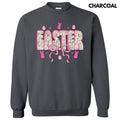 Floral Easter Pink Coquette Sweatshirt T-Shirts, Hoodie | PureTeeCo.com