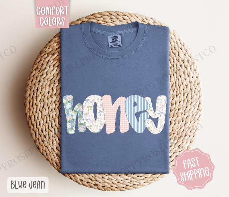 Floral Honey Comfort Colors Shirt, Cute Spring Grandma Tshirt, Coquette Honey Tee Hoodie, Sweatshirt | PureTeeCo.com