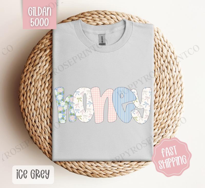 Floral Honey Gildan Shirt, Cute Spring Grandma Tshirt, Coquette Honey Tee Hoodie, Sweatshirt | PureTeeCo.com