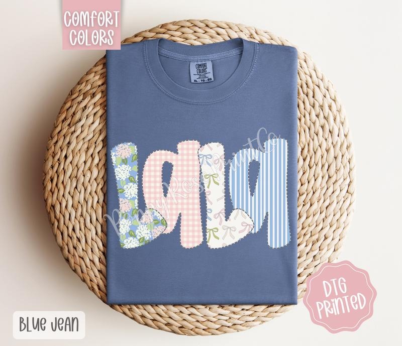 Floral Lala Comfort Colors Shirt, Cute Spring Grandma Tshirt, Coquette Tee Hoodie, Sweatshirt | PureTeeCo.com
