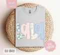 Floral Lala Gildan Shirt, Cute Grandma Tshirt, Coquette Tee Hoodie, Sweatshirt | PureTeeCo.com