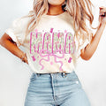 Floral Mama Easter Coquette, Happy Easter, Pink Floral Chinoiserie, Toile Rabbit, Mama Varsity Tshirt Hoodie, Sweatshirt