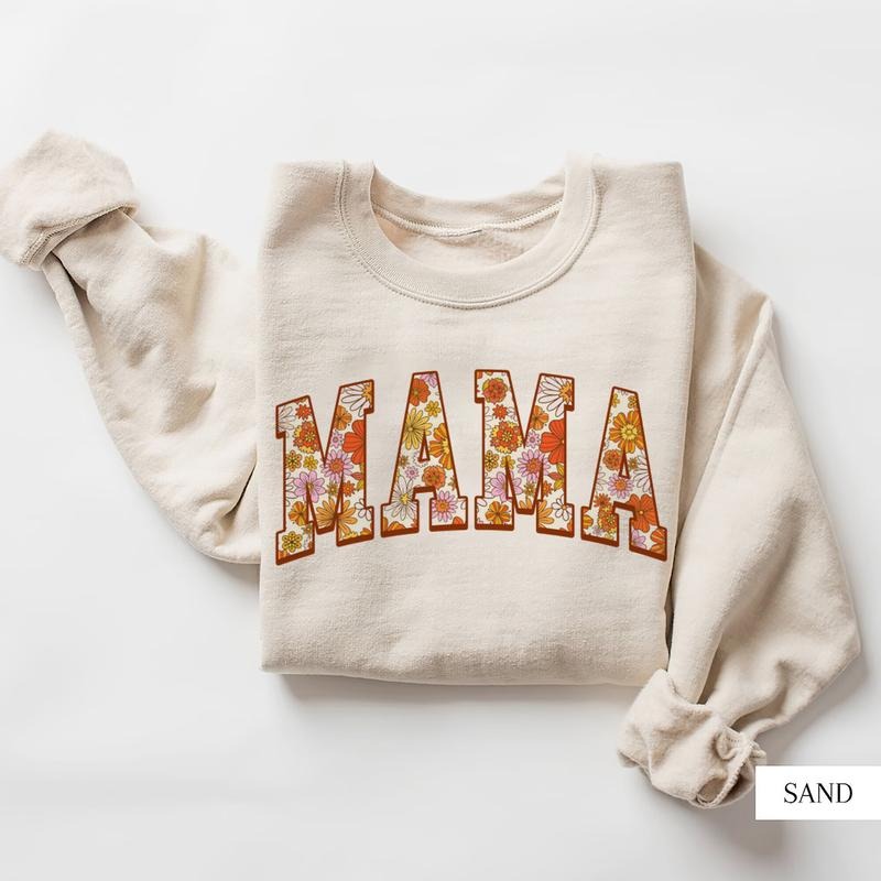 Floral Mama Sweatshirt, Cute Mom Sweatshirt, Mother's Day Gift, Mommy Shirt, New Mom Gift, Gift for Mother, Mama Shirt,...