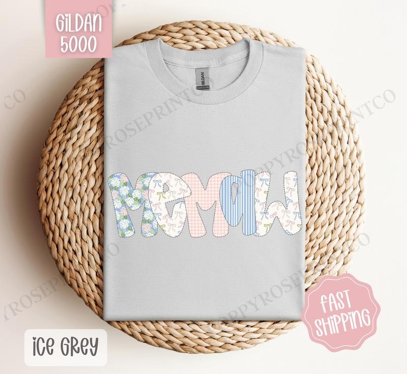 Floral Memaw Gildan Shirt, Cute Spring Grandma Tshirt, Coquette Memaw Tee Hoodie, Sweatshirt | PureTeeCo.com